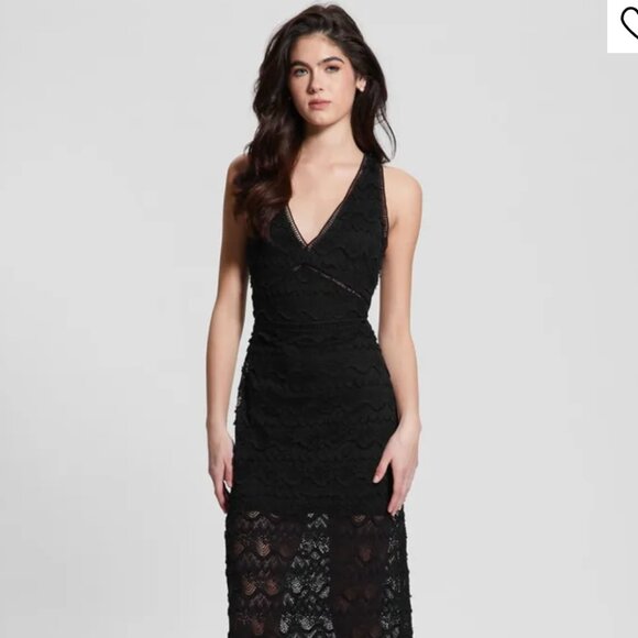 Guess Liza Lace Maxi Dress (Black) - Picture 5 of 7